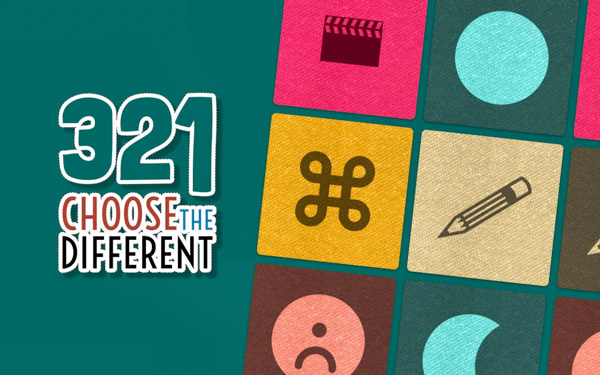 Play 321 Choose the Different — free online Puzzle game