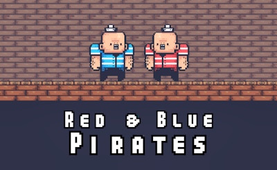 2 Player Red Blue Pirates game