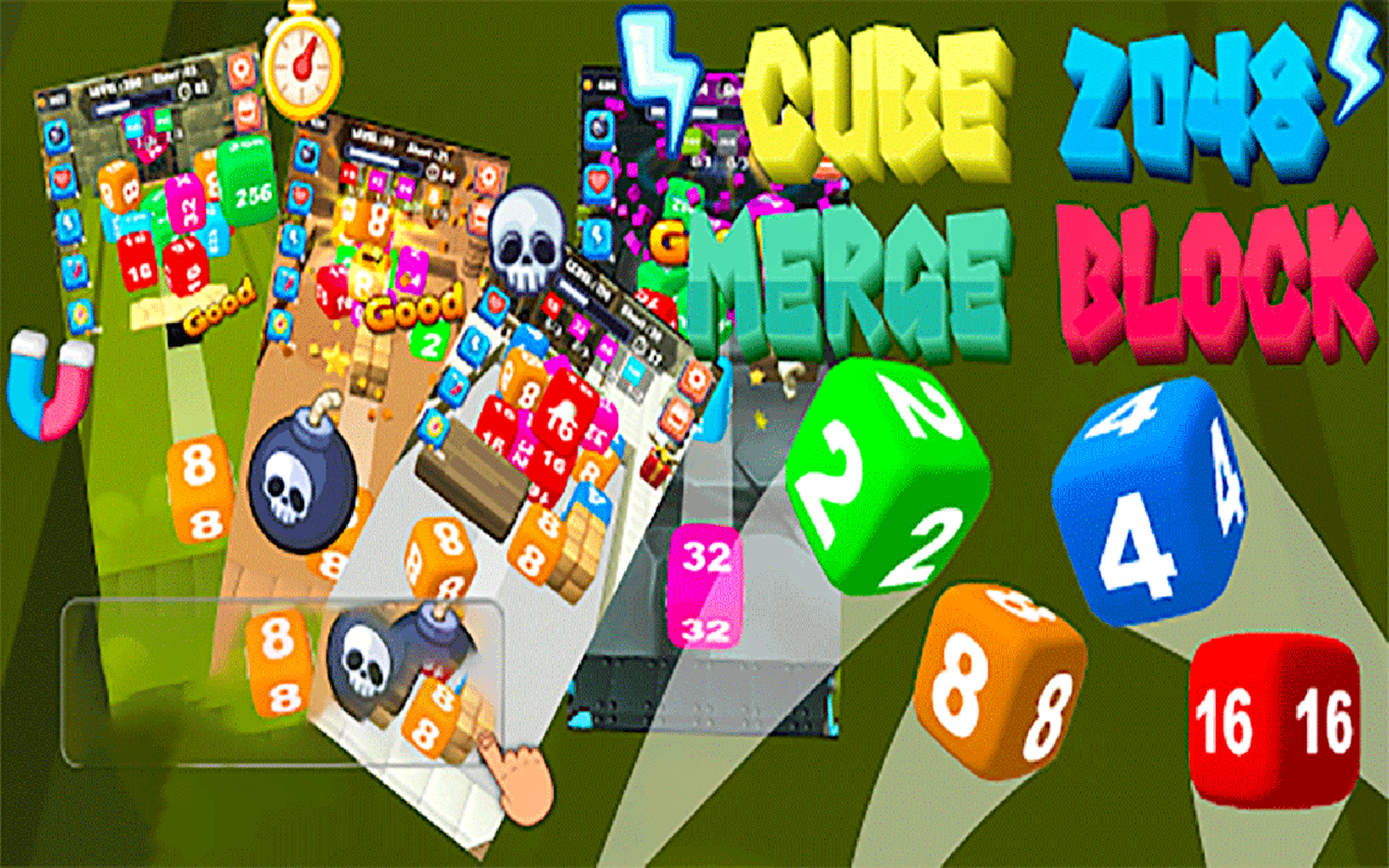 2048 Cube Merge Block
