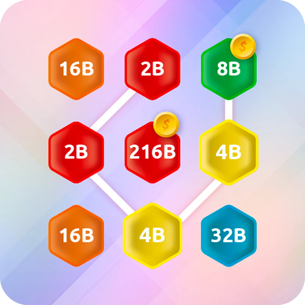 2048 Hex Chain Merge