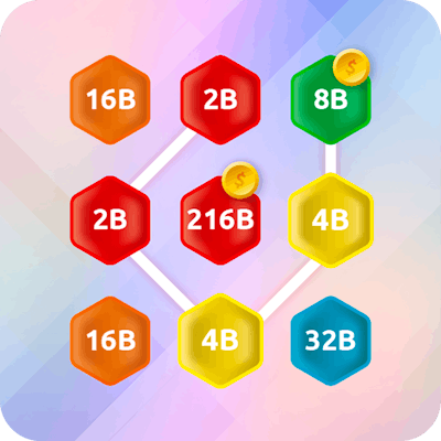 2048 Hex Chain Merge By Gamepix