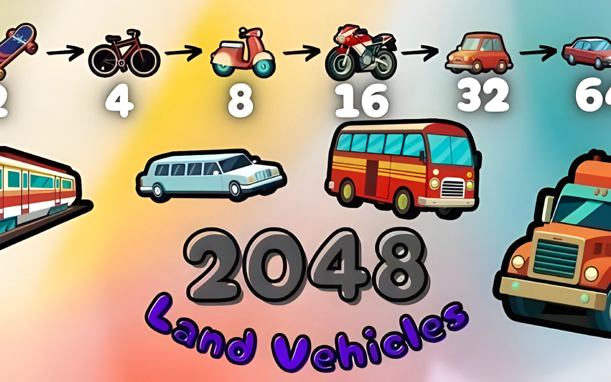 Play 2048 Land Vehicles — free online 2048 game