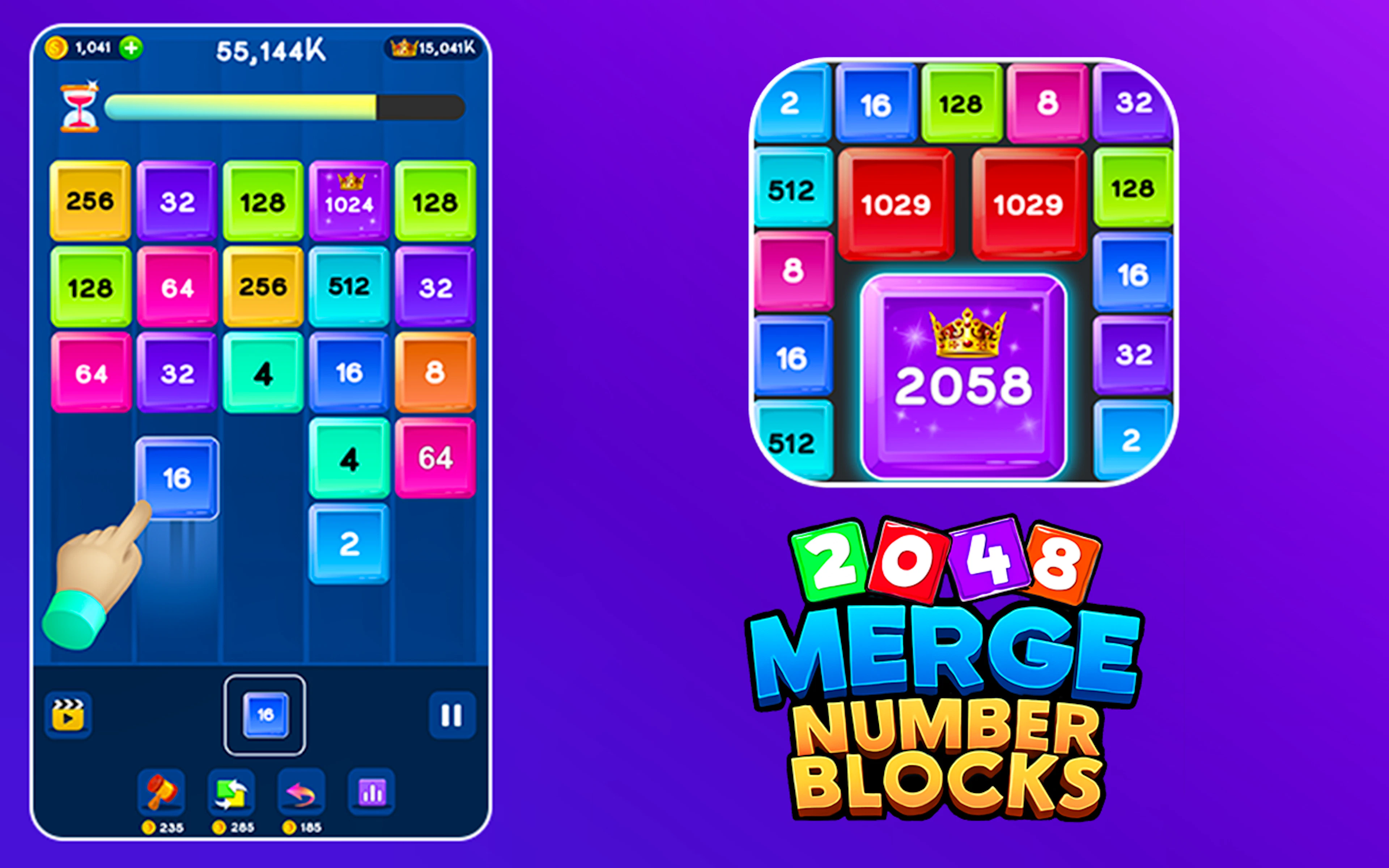 2048 Merge Number Blocks