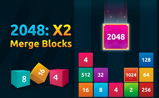 2048 X2 Merge Blocks - Puzzle Games 