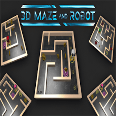 3D Maze And Robot By Gamepix