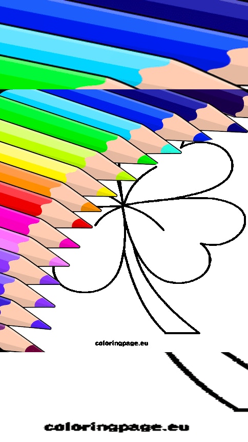4 Leaf Clover Coloring Page