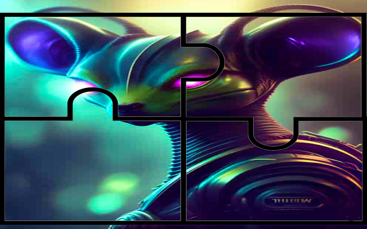 Play Aliens Photo Tile Quest — free online Puzzle game