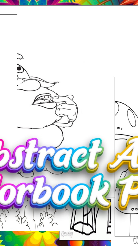 Abstract Art Colorbook Page