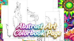 Abstract Art Colorbook Page