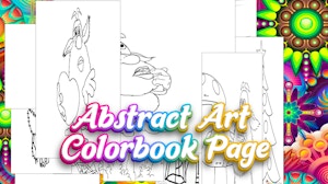 Image for Abstract Art Colorbook Page