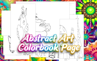 Abstract Art Colorbook Page