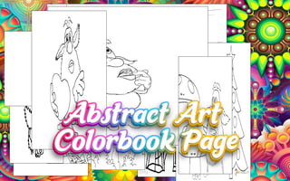 Abstract Art Colorbook Page