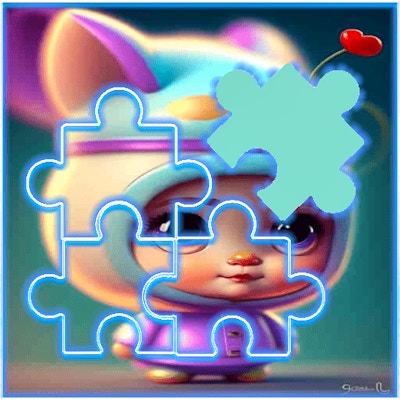 Adorable baby Stitch Sliding Picture Challenge By Gamepix