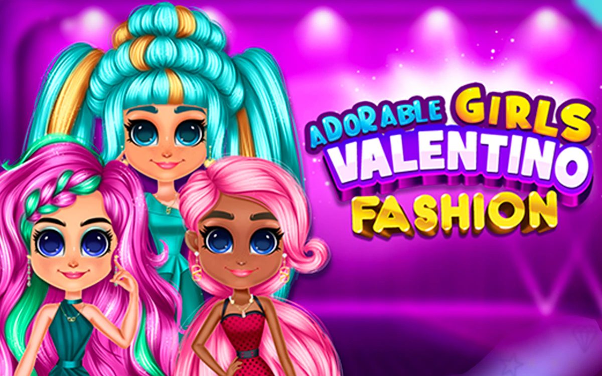 Play Adorable Girls Valentino Fashion — free online Kids game