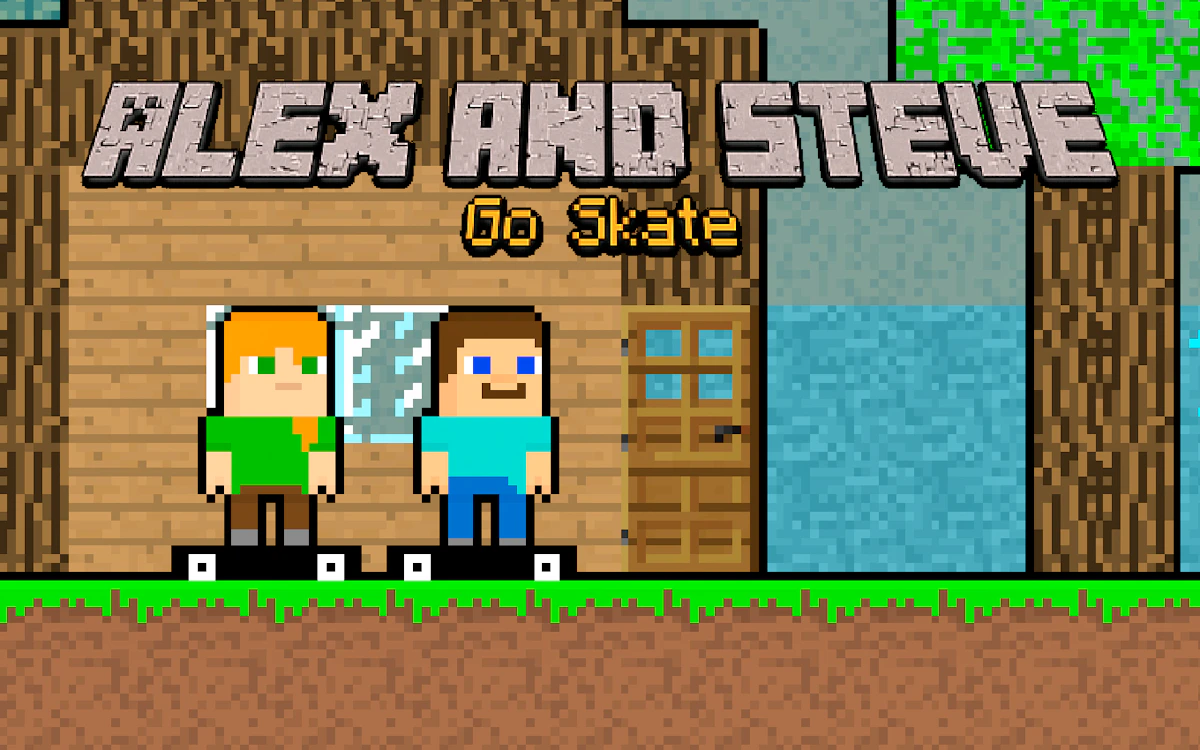 Play Alex and Steve Go Skate — free online Two Player game