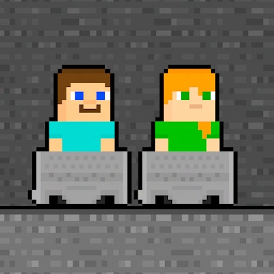 Alex and Steve Miner Two-Player By Gamepix
