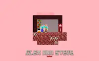 Alex e Steve no Nether