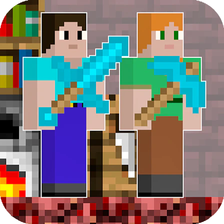 Alex and Steve Nether game thumbnail