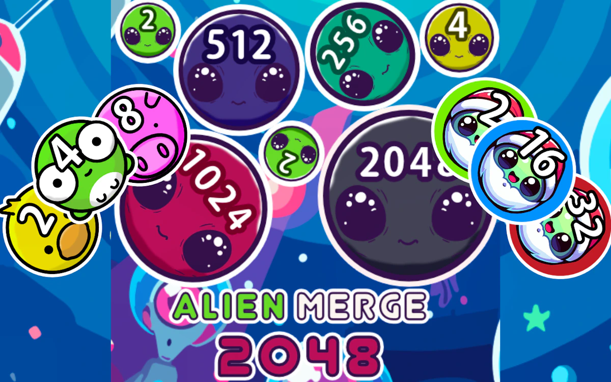 Play Alien Merge 2048 — free online 2048 game