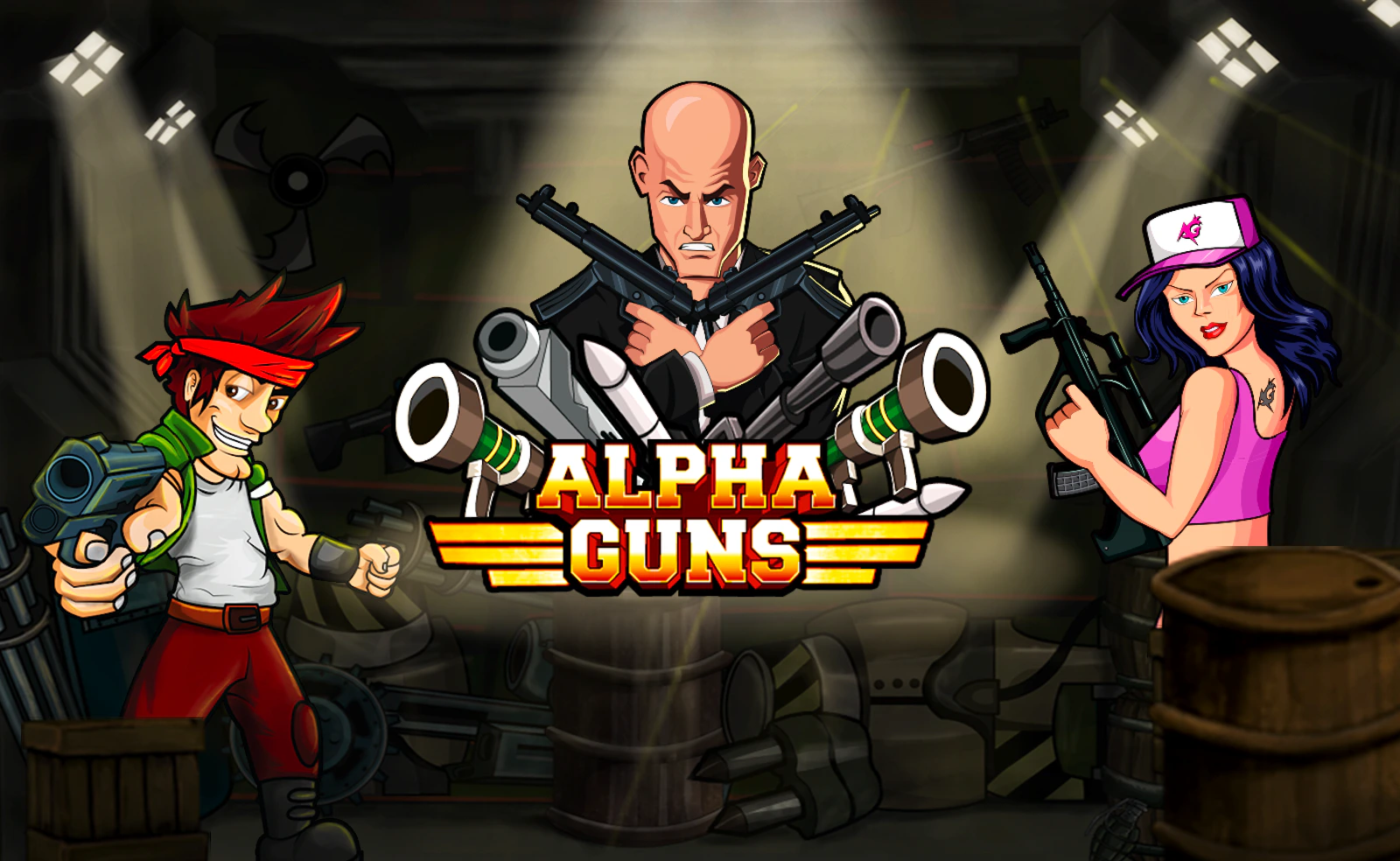 Alpha Guns — free online casual game on Glaze Games