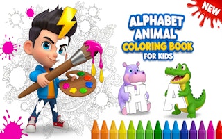 Alphabet Animal Coloring Book for Kids