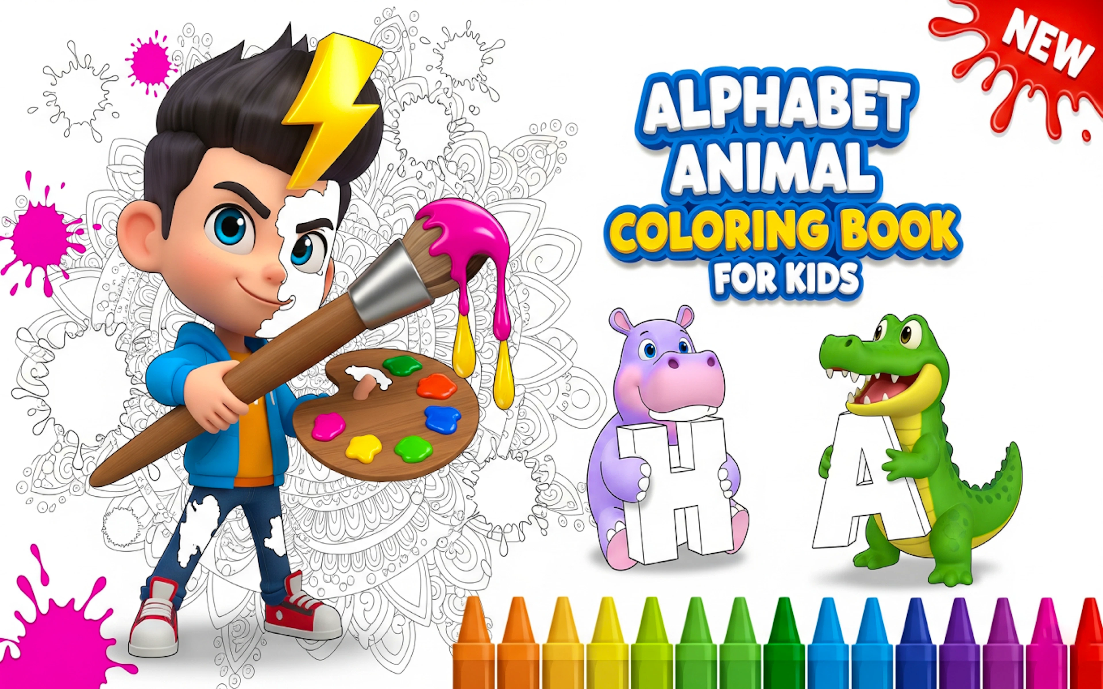 Alphabet Animal Coloring Book for Kids