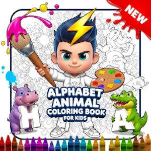 Alphabet Animal Coloring Book for Kids Thumbnail