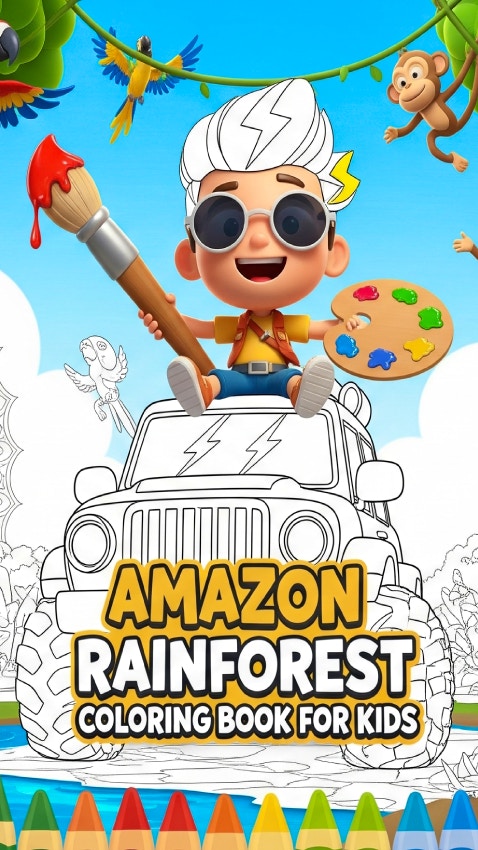 Amazon Rainforest Coloring Book for Kids