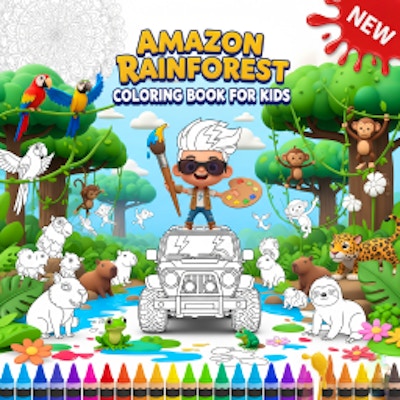 Amazon Rainforest Coloring Book for Kids By Gamepix