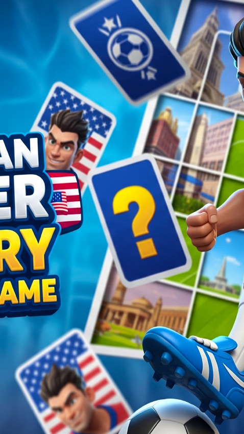 American Soccer Memory Matching Game