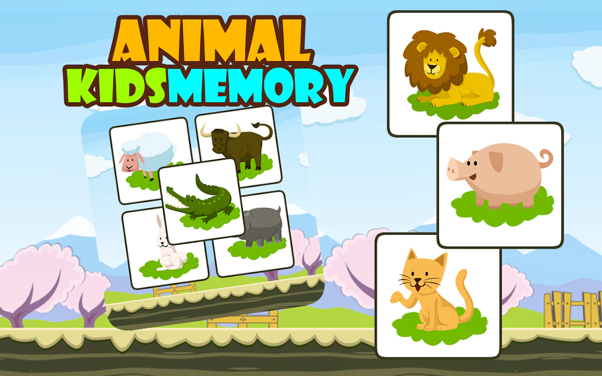 Play Animal Kids Memory — free online Puzzle game