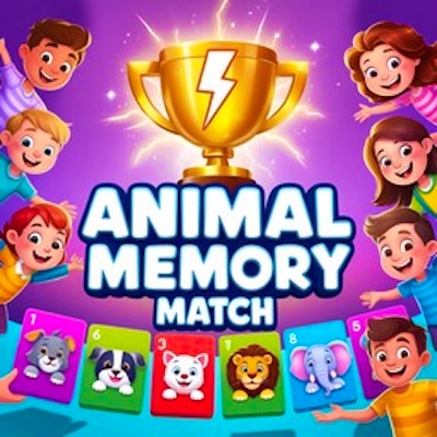 Animal Memory Match Brain Boost Challenge By Gamepix