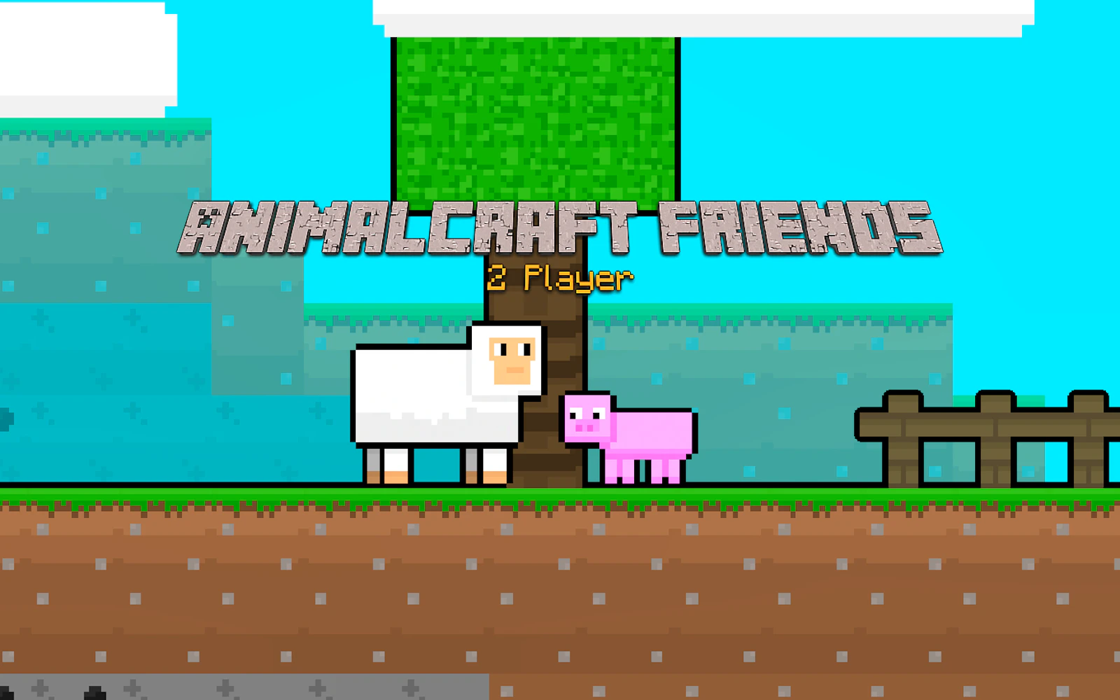 AnimalCraft Friends 2 Player — free online two player game on Glaze Games