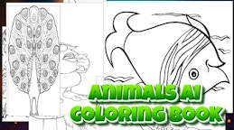Animals AI Coloring Book