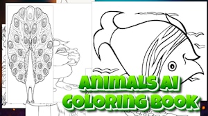 Image for Animals AI Coloring Book