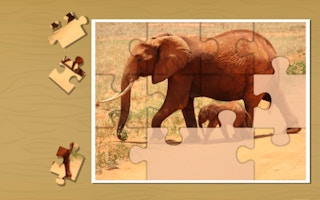 Animals Jigsaw Puzzle Elephants game cover