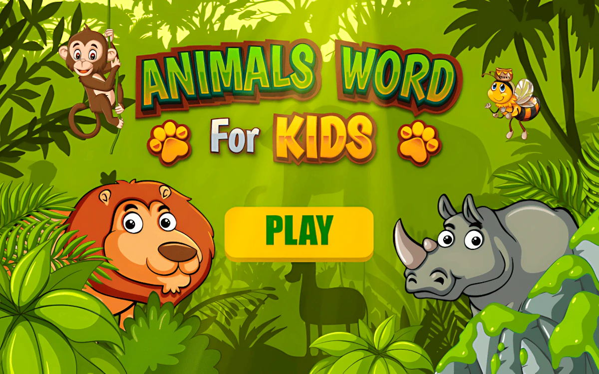 Play Animals Word for Kids — free online Educational game