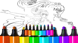 Image for Anime Blue Mermaid Coloring