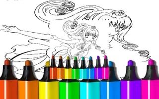 Anime Blue Mermaid Coloring 