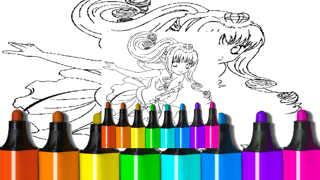 Anime Blue Mermaid Coloring game cover