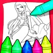 Anime Blue Mermaid Coloring banner