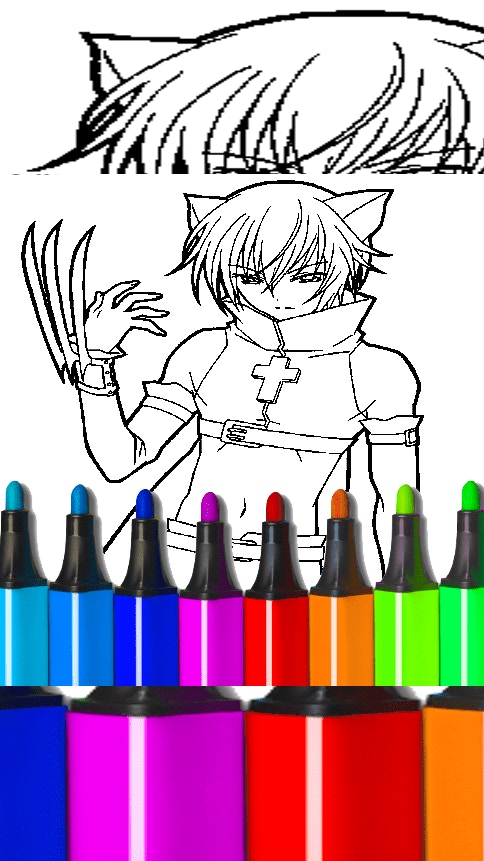 Anime Boys Coloring Pages
