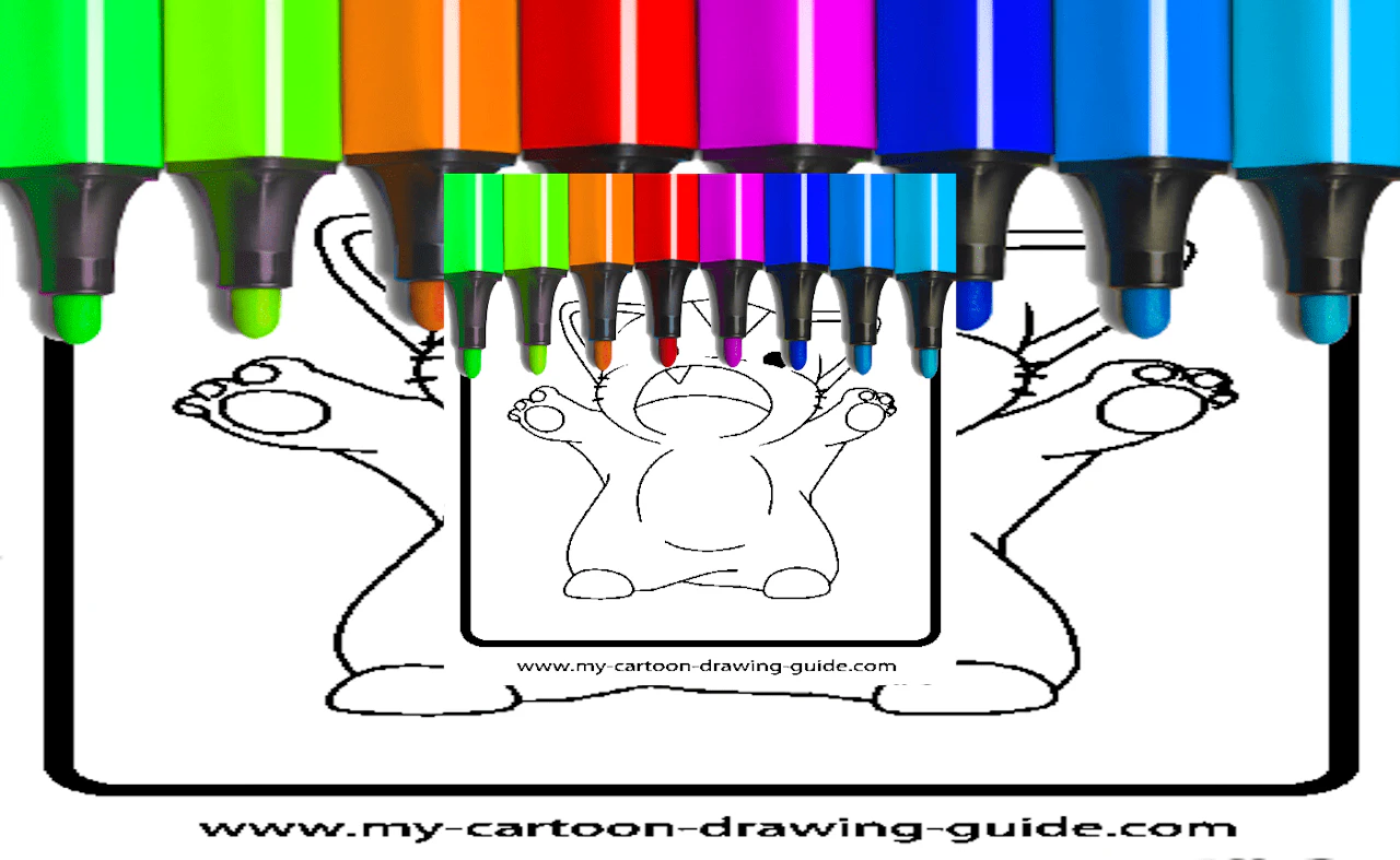 Páginas para colorear de chica gato anime
