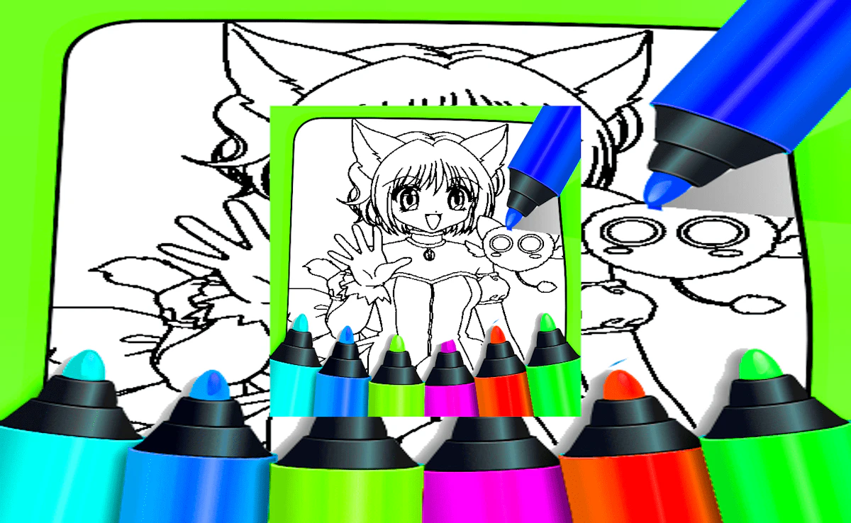 Play Anime Coloring Pages For Kids — free online Kids game