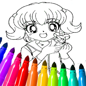 Anime Coloring Pages For Kids Thumbnail
