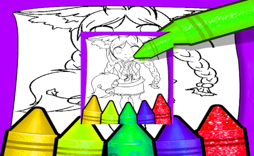 Anime Fox Girl Cute Coloring Pages