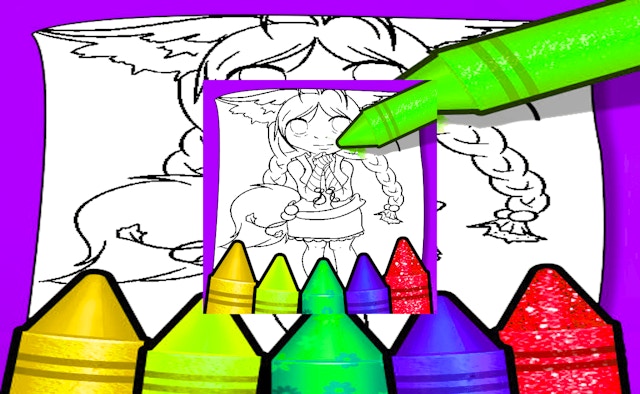 Anime Fox Girl Cute Coloring Pages