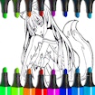 Anime Fox Girl Cute Coloring Pages banner