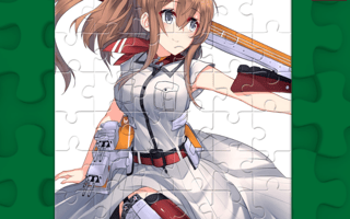 Anime Girl With Gun Puzzle game cover