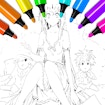 Anime Vampire Girl Coloring Pages banner